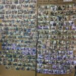 A photowall of everyone that hosted a talk as part of the exhibition