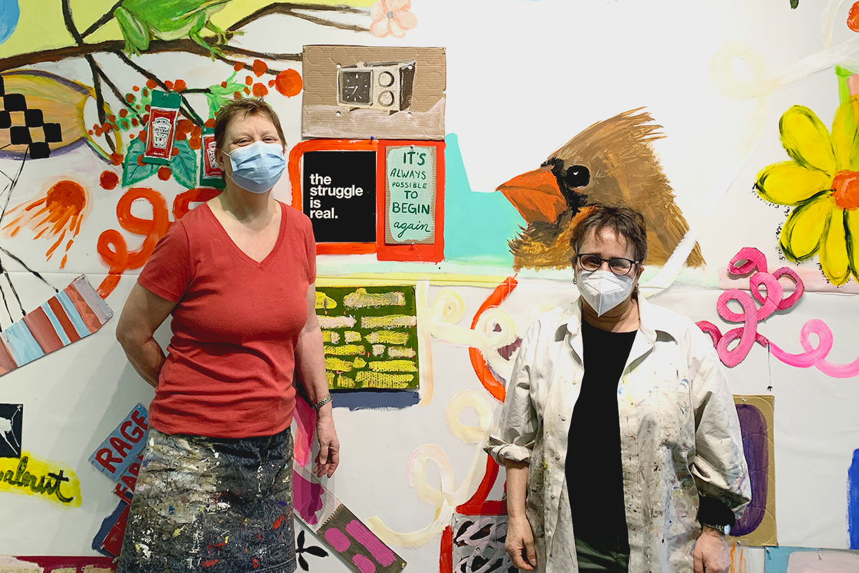 Artists Dawna Rose and Betsy Rosenwald.
