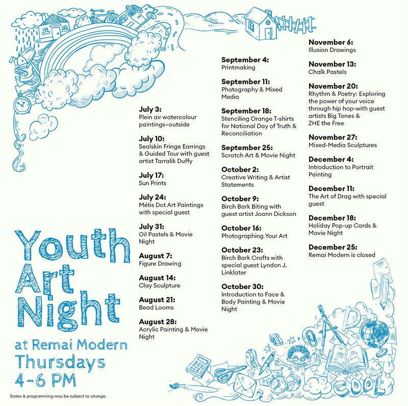 YouthArtNight Schedule 2